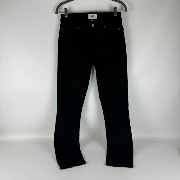 PAIGE Black Slim Straight Leg Denim Jeans - Size 27 - Picture 3 of 6